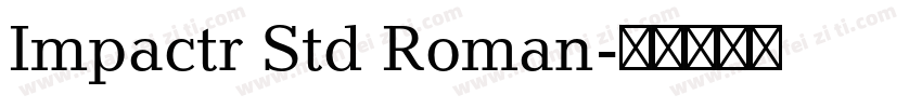 Impactr Std Roman字体转换